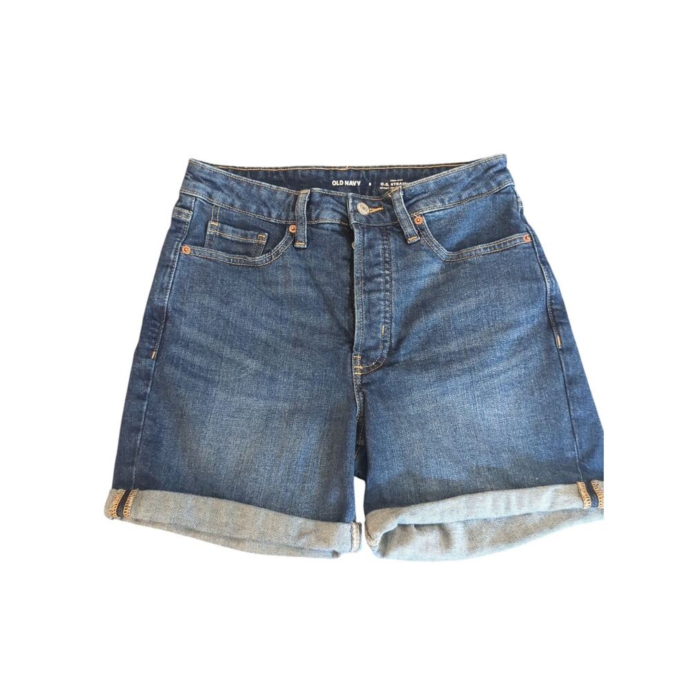 OLD NAVY Size 8 High Rise O.G.straight Denim Shorts Medium Wash Women’s